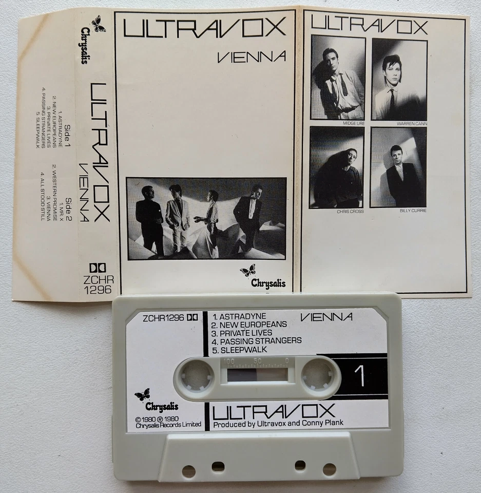 ULTRAVOX - VIENNA (CHRYSALIS ZCHR1296) 1980 UK CASSETTE TAPE SYNTH POP NEW WAVE Foto 2 de 4