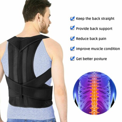 Safety Posture Corrector Back Brace Lumbar Support Belt Protect & Reduce Strain