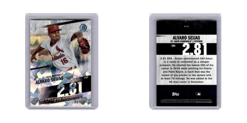 Alvaro Seijas #/150 2020 Bowman Chrome Stat Tracker #ST-23 Cardinals NM - Picture 3 of 3