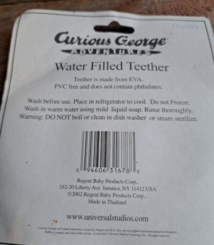 New Vintage Curious George Water Teether - Picture 4 of 5