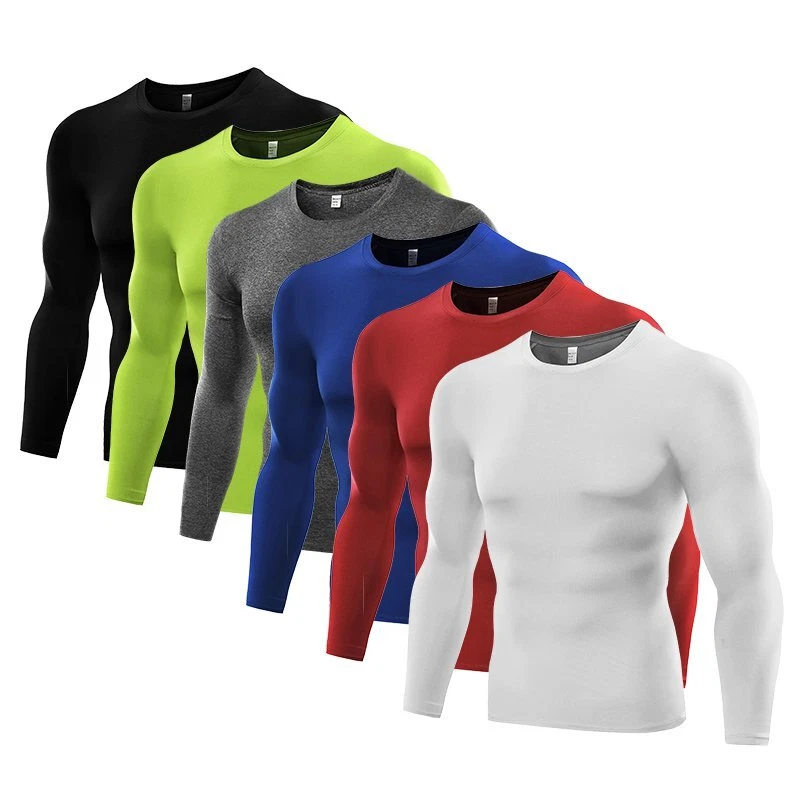 Camiseta de compresi n para hombre ropa deportiva de manga larga
