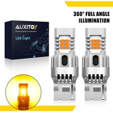 Auxito 7440 T20 Led Turn Signal Light Bulbs Amber Yellow With Built-in Resistor