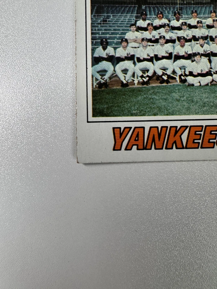 1977 Topps No387 New York Yankees немаркированный контрольный список - Изображение 4 из 4