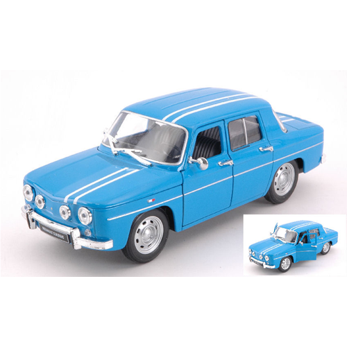 Renault R8 Gordini 1964 Blue/White 1:24 Welly Auto Stradali -D- Neues Modell-image