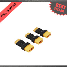 Male XT60 to Female XT90 Connector Adapter Pack of 3 for RC Battery Charger