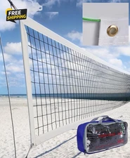 Professional Volleyball Net Outdoor Heavy Duty with Aircraft Steel Cable 32X3Ft