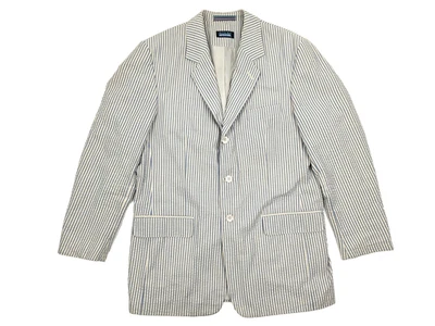 MIAMI VICE Vintage Sakko Herren 52 Gestreift Seersucker Sommer 80er Jacke - Bild 1 von 4