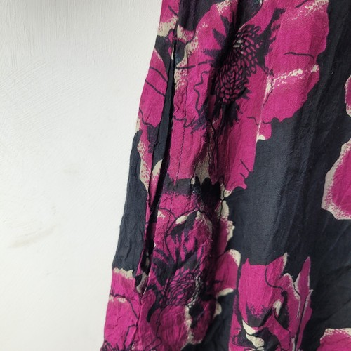 Masai Women Size S Black Pink Floral Boxy Tunic Blouse Top Casual Relaxed Smart - Picture 7 of 10