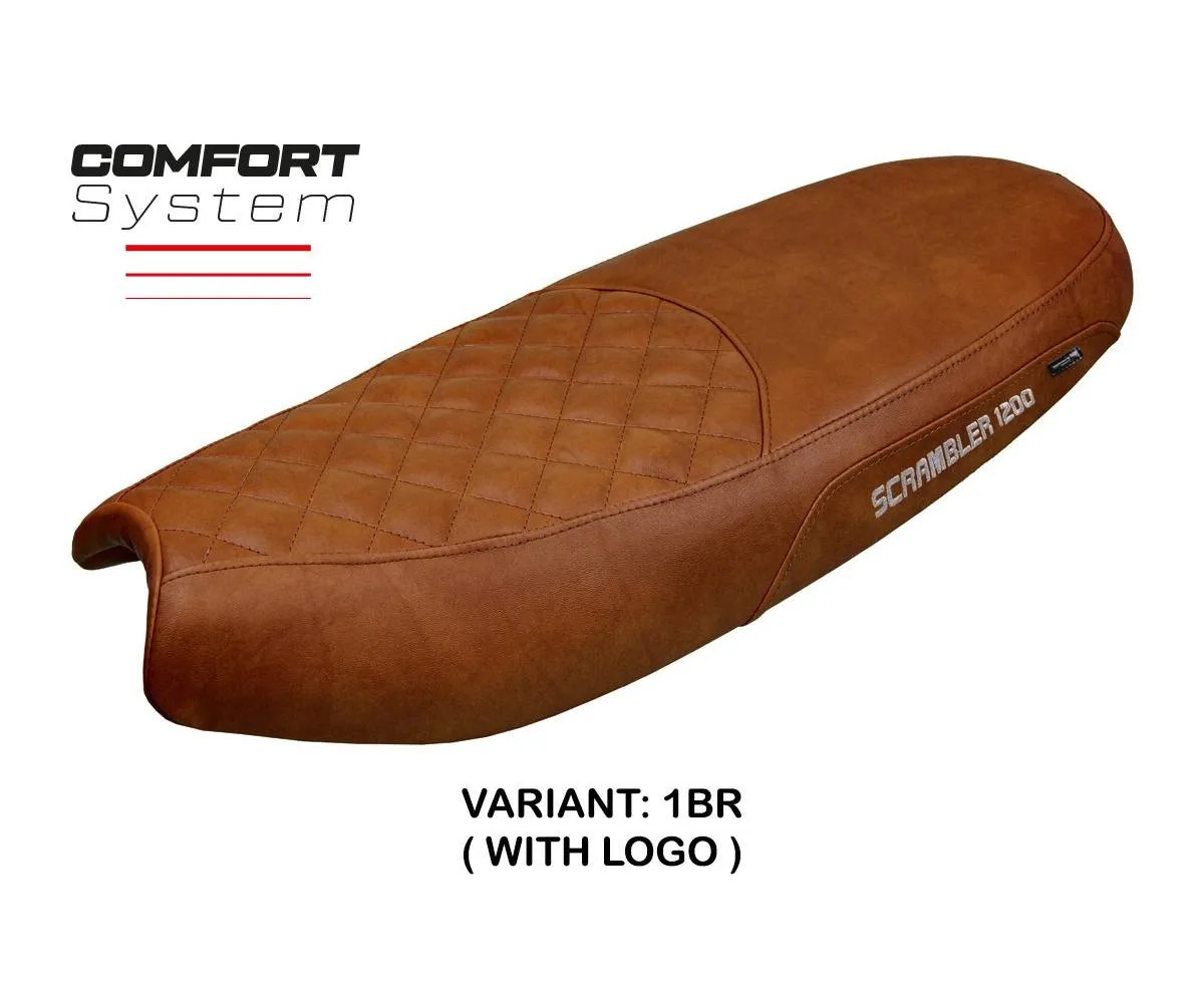 Seat cover Watford Comfort Brown +logo Tpz comp TRIUMPH SCRAMBLER 1200 2019 2026