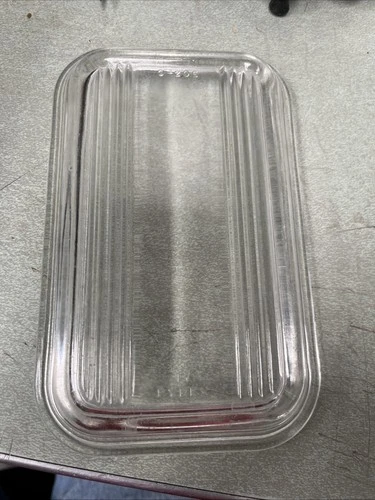 Vintage Pyrex 502-C Replacement LID ONLY Ribbed Glass Refrigerator Dish