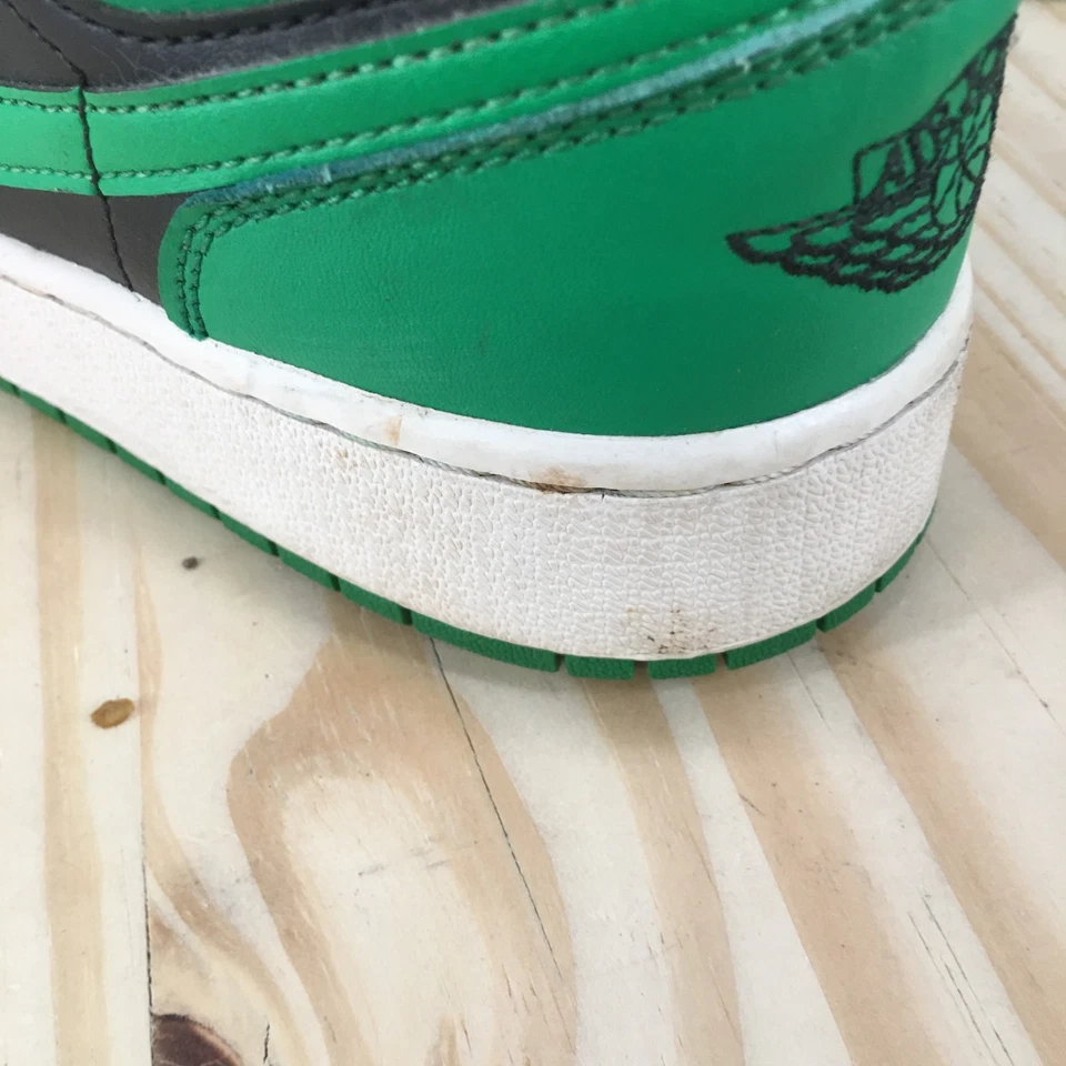 Nike Shoes Youth 6.5 Boys Air Jordan 1 Low Top Sneakers 553560-065 Green Black - Image 4 of 4