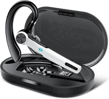 Trucker Wireless Mic Blue Parrot Bluetooth Noise Cancelling Headset Earpiece New