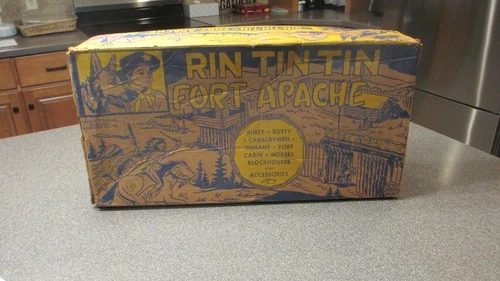 VINTAGE MARX RIN TIN TIN FORT APACHE PLAYSET BOX ONLY