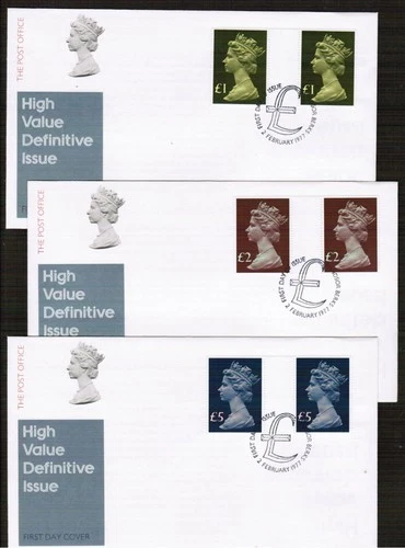 Great Britain 1977 High Value Definitives Gutter Pairs First Day Covers