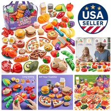 Toddler-Friendly 78-Pc Food Play Set with Storage Bag for Engaging Learning