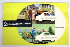 Vespa 400 Car Sales Brochure 1950s-60s German Text