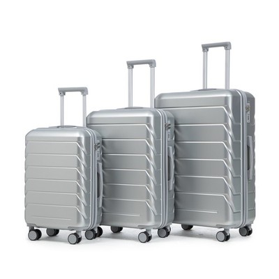 3pc ABS Hardshell Suitcase Set w/ Spinner Wheels & Lock 20'' 24'' 28''