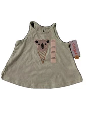 Cat & Jack KOALA CONE SEQUINS Youth Girls TANK Shirt Sz 18 Months New