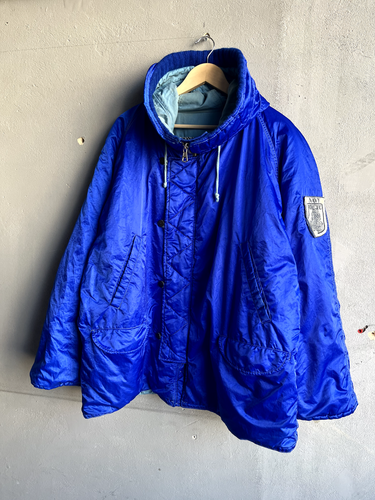 RARE Vintage 80s Boneville Navy Arctic Puffer Mens Jacket Massimo Osti Size 52