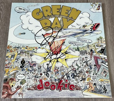 Tre Cool signed Green Day Dookie album vinyl record COA exact proof autographed Vinyl STAR Tre Cool signed Green Day Dookie album vinyl record COA exact proof autographed Vinyl STAR