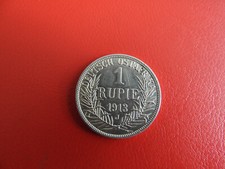 * Deutsch-Ostafrika 1 Rupie 1913 J. Silber *  Wilhelm II. (54)(Alb.3)