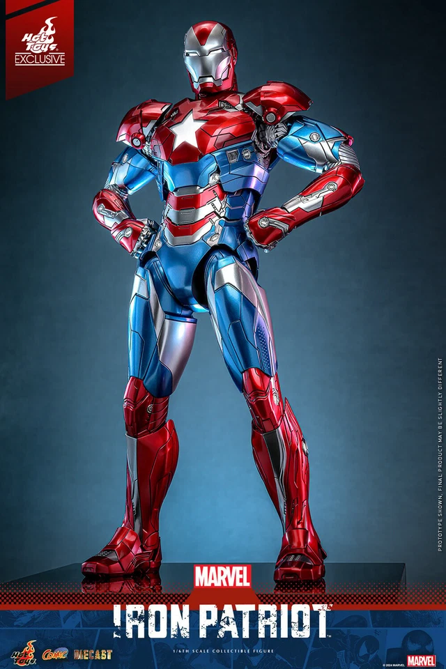 MARVEL - Iron Patriot 1/6 Action Figure 12" Exclusive CMS021-D68 Hot Toys - Photo 1/4