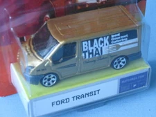 Matchbox Ford Transit Black Thai Catering Gold Delivery Van Toy Model Car 73mm c