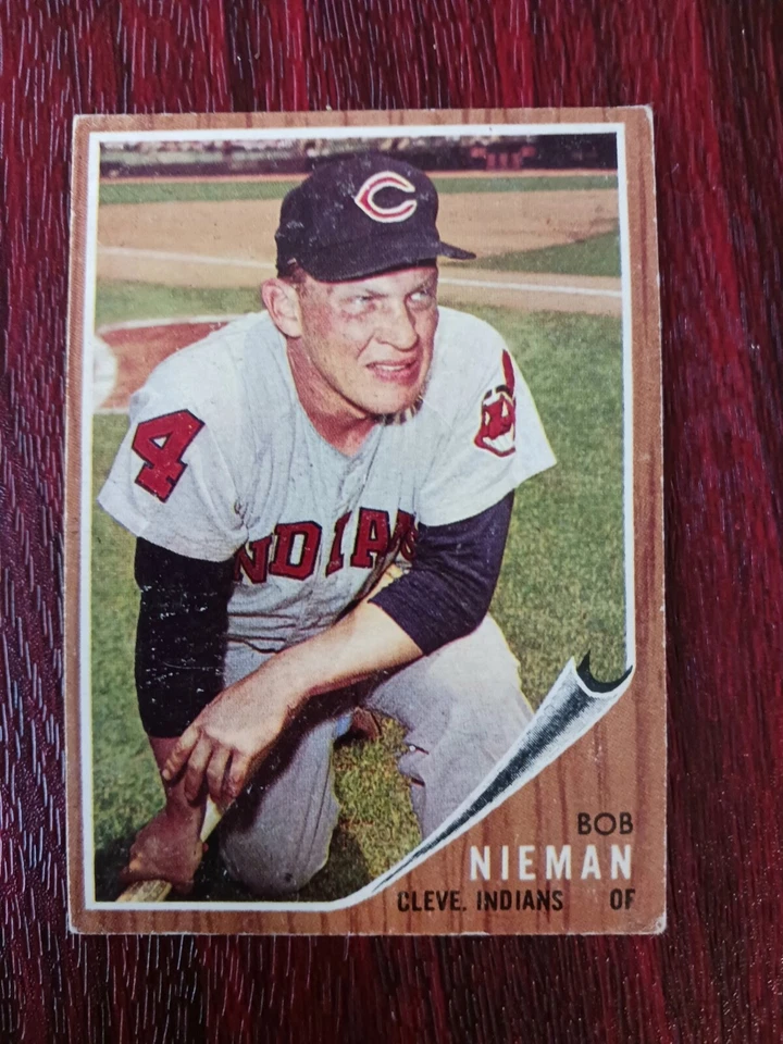 Lote de 9 1962 Topps INDIOS béisbol vintage Woody Hold, Dick Donavan Foto 2 de 4