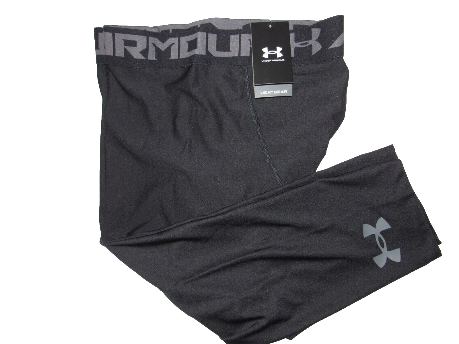 Under Armour HeatGear 2.0 Мужские колготки размера 2XL Черные КОМПРЕССИОННЫЕ тренировочные 3/4