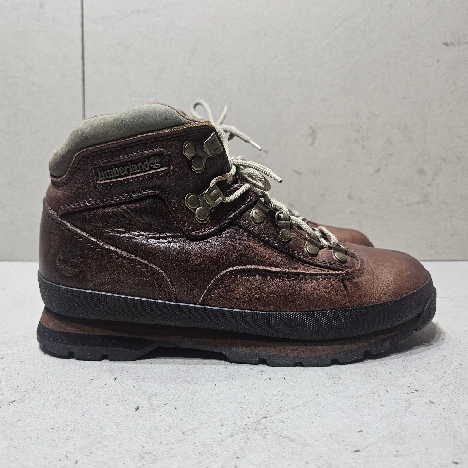 TIMBERLAND 95100 EURO HIKER WOMEN'S LEATHER CAMPING HIKING BOOTS BROWN UK 7