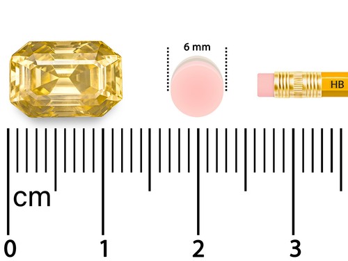 IGI Certified CEYLON Sapphire 6.19 Ct. Natural Untreated EYE-CLEAN Canary Yellow - Picture 4 of 5