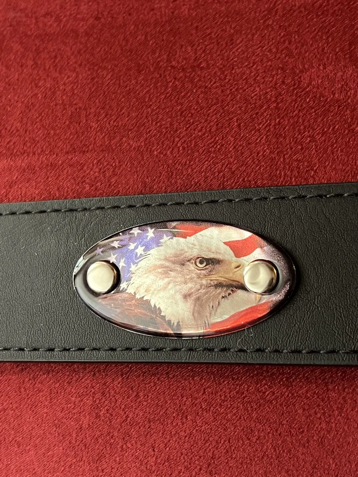 Cinturón Patriot de cuero para hombre EE. UU. Bald Eagle Foto 2 de 3