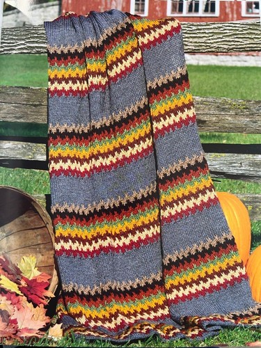 Knit Afghans of Many Colors Knitting Patterns Book Ripples Prism Woven Stripe ++ - Picture 3 of 15