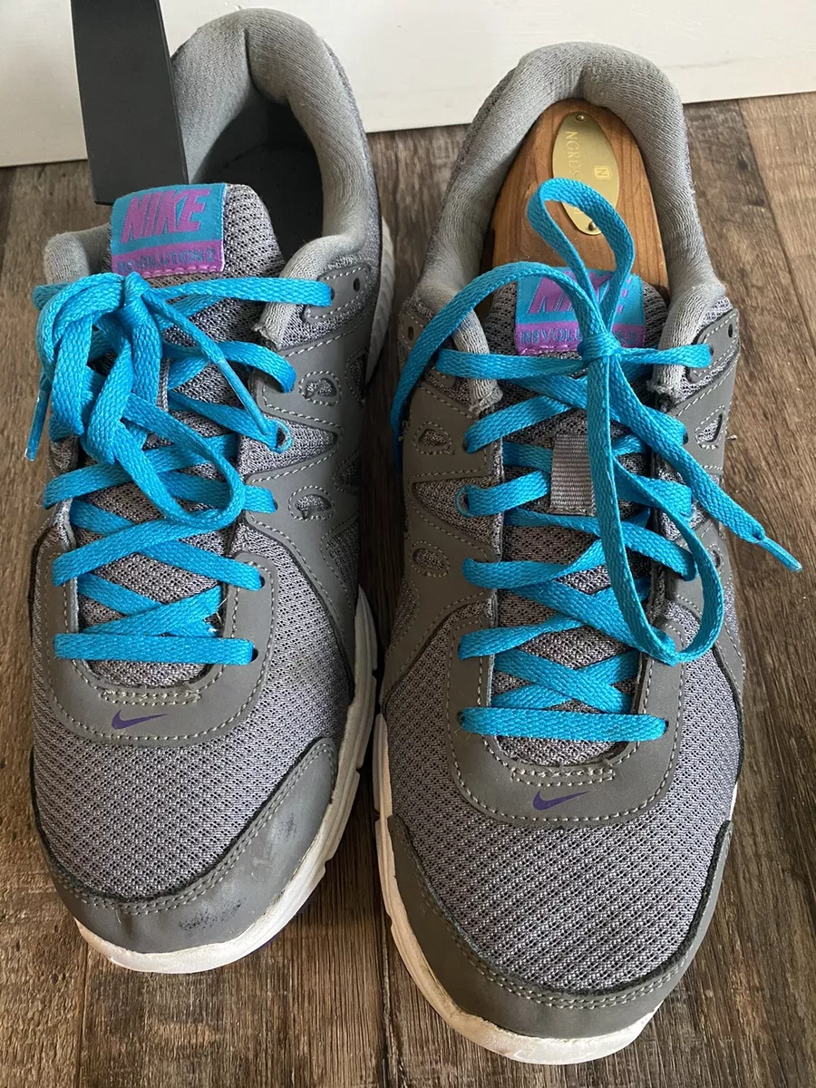 Blue and grey nike clearance revolution 2 running shoes