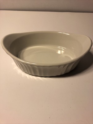 white oval casserole dish