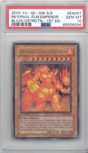 PSA 10 - Yu-Gi-Oh Card - SD3-EN001 -INFERNAL FLAME EMPEROR (ultra rare) GEM MINT - Afbeelding 1 van 2