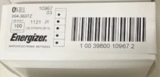 Box of 100 Fresh Energizer Watch Silver Oxide Batteries 364/363 SR621SW Battery