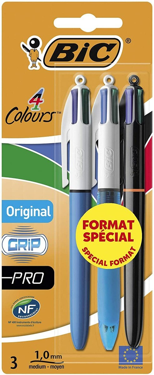 BIC Multi Colour Variety Original Grip Pro Ballpoint Pen Pack