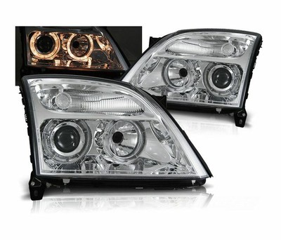 headlights for OPEL VECTRA C 2002 2003 2004 2005 angel eyes chrome LHD RHD