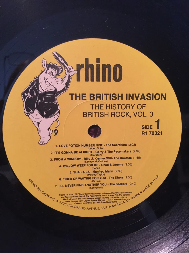 THE BRITISH INVASION VOL. 3 RHINO US NM VINYL LP THE KINKS, HOLLIES, DONOVAN - Image 3 of 4