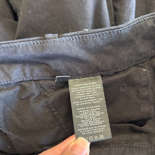J Brand Mona Black Pants Women's Size 26 Wide Leg Khaki Chino Y2K 90s Preppy (5) - Picture 10 of 12