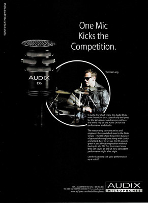 THOMAS LANG - AUDIX MICS - 2010 Print Advertisement