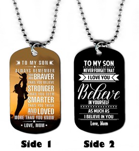 Dog Tag Necklace A Mother S Gift To Her Son 2 Prayer Love