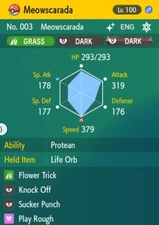 Pokemon Scarlet and Violet 6iv Shiny Max EV Meowscarada