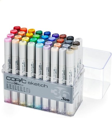 Too Copic Sketch Basic 36 Color Set Illustration Marker Pen New From Japan