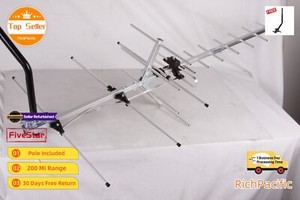 Yagi Outdoor TV Antenna 250 Mile for 4K HD UHF VHF FM OTA Reception