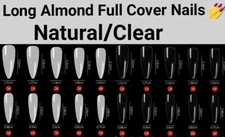100Pc Long Almond Full Cover Nails Artificial False Nail Press on Nail Jargod