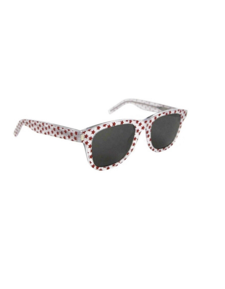 Nuovi occhiali da sole Saint Laurent argento rosso glitter stella occhiali sole spiaggia
