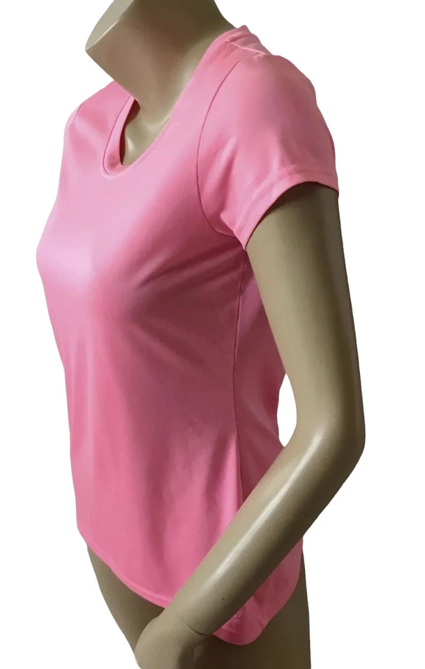 Camiseta deportiva para correr manga corta suelta rosa talla pequeña C9 CHAMPION para mujer Foto 2 de 4