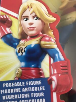 Mega Mighties Super Hero Adventures Captain Marvel NIB Playschool Marvel Figure